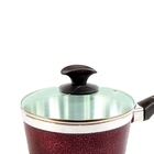 Caçarola Panela Alumínio Usinado Com Tampa Cereja Cb 24cm