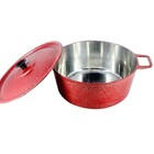 Caçarola Panela Craqueada Alça Alumínio Fundido E Tampa 38cm