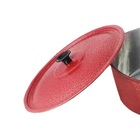 Caçarola Panela Craqueada Alça Alumínio Fundido E Tampa Verme