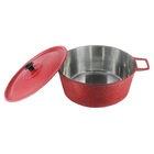 Caçarola Panela Craqueada Alça Alumínio Fundido E Tampa Verme