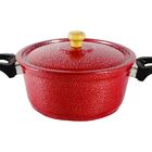 Caçarola Panela De Alumínio Craqueada Alça Baquelite Vemelha