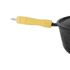 Caçarola Panela De Alumínio Craqueada Cabo De Madeira Preta 2