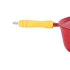 Caçarola Panela De Alumínio Craqueada Cabo De Madeira Vermelh