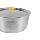 Caçarola Panela De Alumínio Polido Cabo De Madeira 16cm