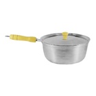 Caçarola Panela De Alumínio Polido Cabo De Madeira 16cm