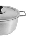 Caçarola Panela Polida Alça Alumínio Fundido Com Tampa 16cm