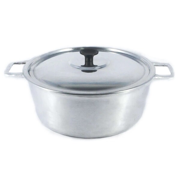 Caçarola Panela Polida Alça Alumínio Fundido Com Tampa 34cm