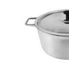 Caçarola Panela Polida Alça Alumínio Fundido Com Tampa 45cm