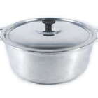 Caçarola Panela Polida Alça Alumínio Fundido Com Tampa 60cm