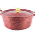 Caçarola Panela Reta Craqueada De Alumínio Alça Madeira Verme