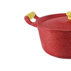 Caçarola Panela Reta Craqueada De Alumínio Alça Madeira Verme