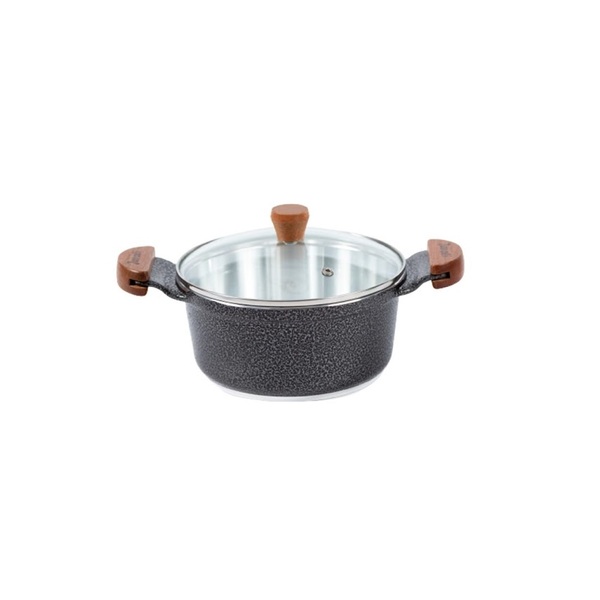 Caçarola Preto Craqueado Alumínio Usinado Javali Am 26cm