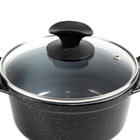 Caçarola Preto Liso Antiaderente Em Cerâmica Javali Aa 18cm