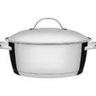 Cacarola Rasa Allegra Em Aco Inox Com Fundo Triplo 24 Cm 4,2