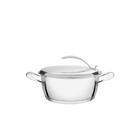 Cacarola Rasa Ventura Em Aco Inox Com Fundo Triplo 22 Cm 3,3