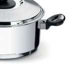 Cacarola Solar Baquelite Rasa Em Aco Inox Fundo Triplo Tampa