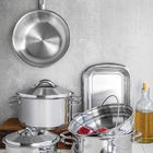 Cacarola Solar Funda Em Aco Inox Fundo Triplo Com Tampa E Alc