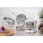 Cacarola Solar Rasa Em Aco Inox Fundo Triplo Com Tampa E Alca