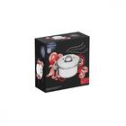 Cacarola Solar Rasa Em Aco Inox Fundo Triplo Com Tampa E Alca