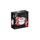 Cacarola Solar Rasa Em Aco Inox Fundo Triplo Com Tampa E Alca