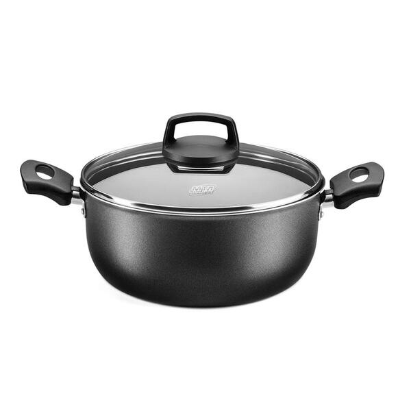 Caçarola Tampa Vidro Antiaderente Grafite Nr 18 Cód. 863 Mta