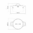 Caçarola Tramontina Grano Funda Em Aço Inox Corpo Triplo Com