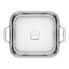 Caçarola Tramontina Grano Quadrada Em Aço Inox Com Alças E Ta