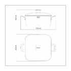 Caçarola Tramontina Grano Quadrada Em Aço Inox Com Alças E Ta