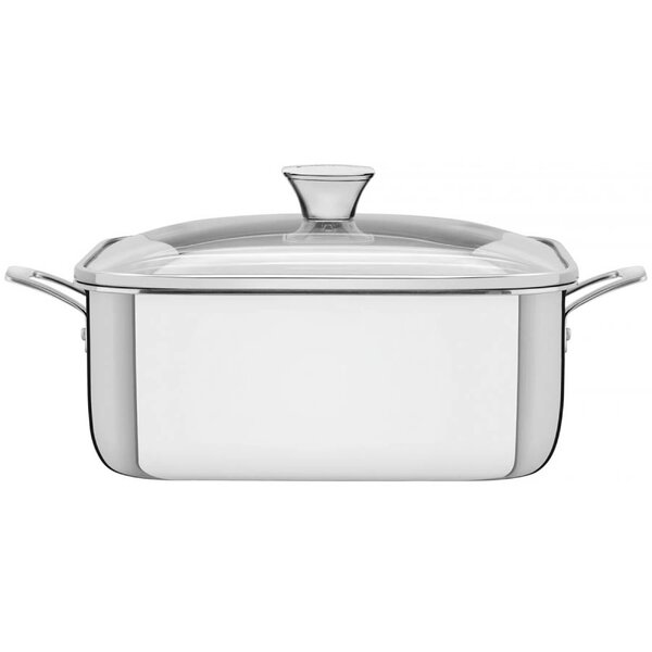 Caçarola Tramontina Grano Triply Quadrada Aço Inox Corpo Trip