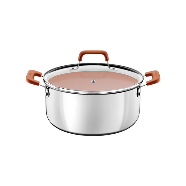 Caçarola Tramontina Romagna Aço Inox Cerâmico Marfim 20 Cm 3