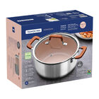 Caçarola Tramontina Romagna Aço Inox Cerâmico Marfim 24 Cm 5