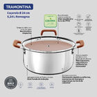 Caçarola Tramontina Romagna Aço Inox Cerâmico Marfim 24 Cm 5