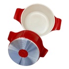 Caçarola Vermelha Antiaderente Marmorizada Javali Aa 24cm