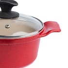 Caçarola Vermelha Antiaderente Marmorizada Javali Aa 24cm