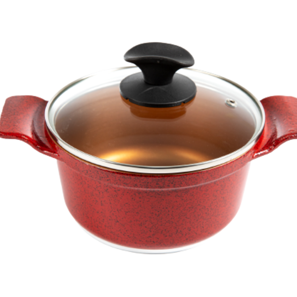 Caçarola Vermelha Teflon Antiaderente Gold Javali Aa 18cm