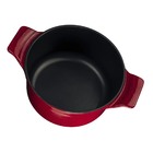 Caçarola Vermelha Teflon Antiaderente Titanium Javali Aa16cm