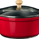 Caçarola Vermelha Teflon Antiaderente Titanium Javali Am24cm