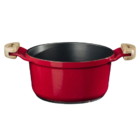 Caçarola Vermelha Teflon Antiaderente Titanium Javali Am24cm