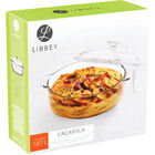 Caçarola Vidro Temperado Transparente 1 8l Libbey 7x22x22cm