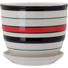 Cachepô 12x14x14cm Cerâmica Vermelho