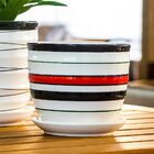 Cachepô 12x14x14cm Cerâmica Vermelho