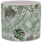 Cachepô 9x10x10cm Cerâmica Verde