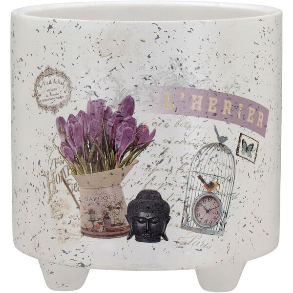 Cachepô 9x9x9cm Cerâmica Color