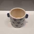 Cachepô Cerâmica 11x15x15cm Azul Vaso Decorativo Planta