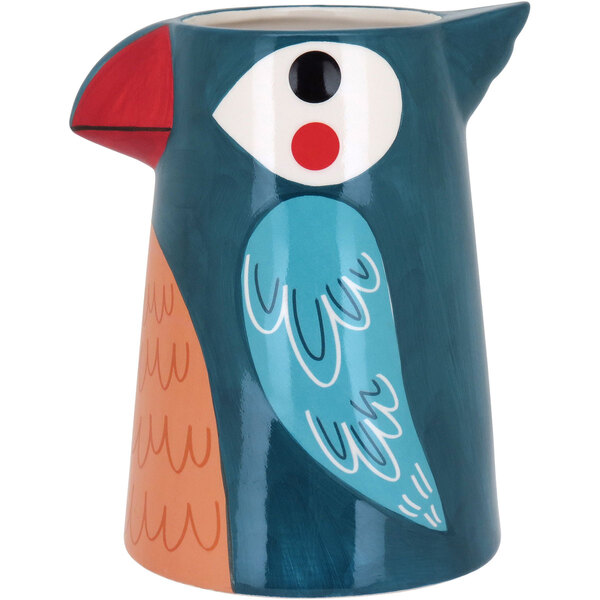 Cachepô Cerâmica 22x19x19cm Azul Vaso Decorativo Enfeite Casa