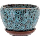 Cachepô Cerâmica Azul 3pç