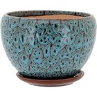 Cachepô Cerâmica Azul 3pç