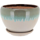 Cachepô Cerâmica Azul 3pç