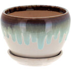 Cachepô Cerâmica Azul 3pç