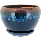 Cachepô Cerâmica Azul 3pç